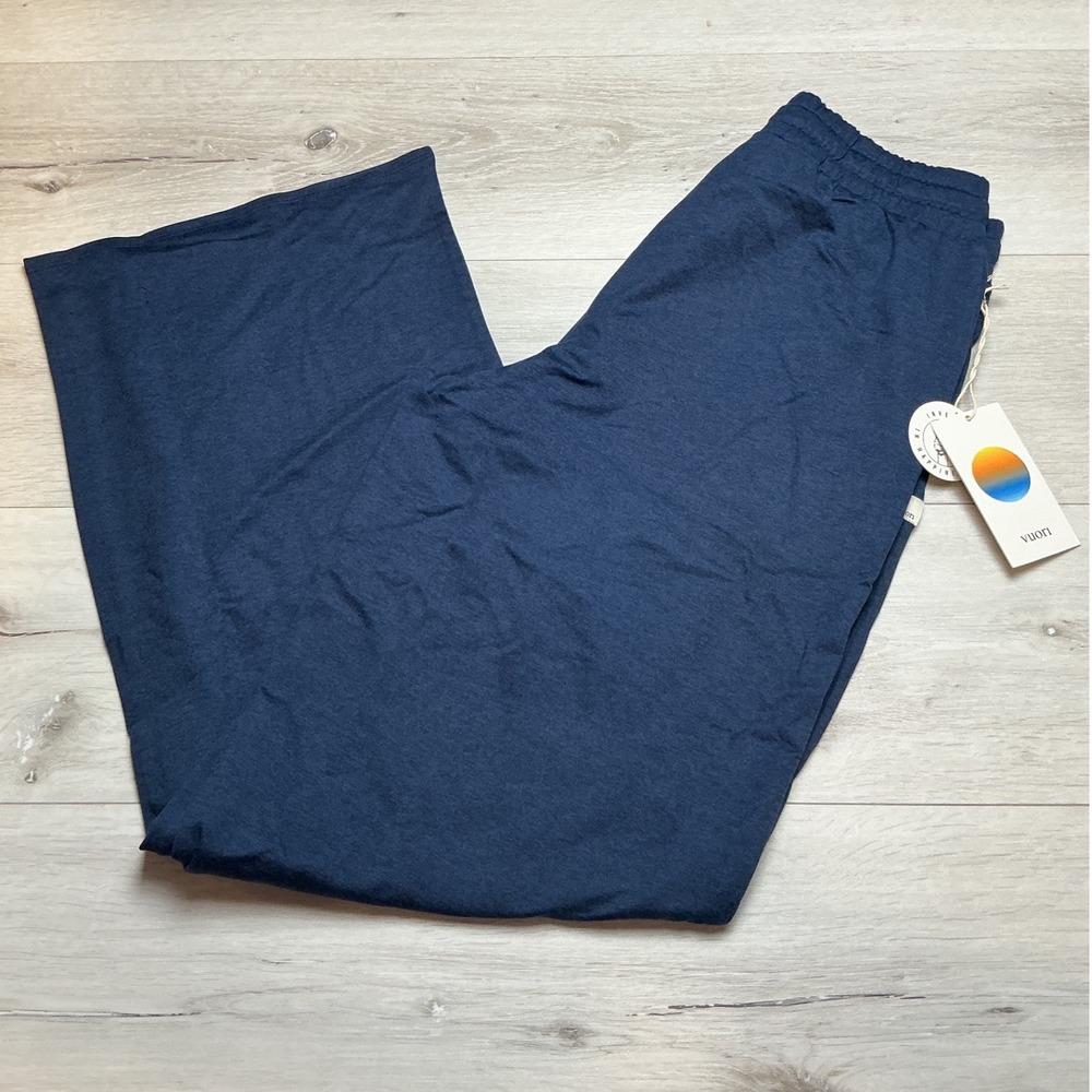 Vuori Halo Essential Wideleg Blue Coast Heather Medium New With Tags - Picture 3 of 7